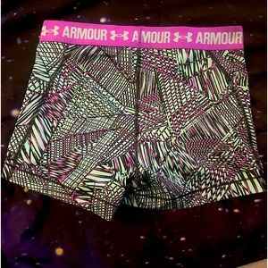 UNDER ARMOUR Blue & Purple Spandex Shorts